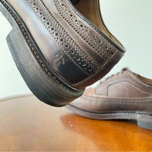 Frye Men’s James Wingtip Cognac Vintage Leather Oxfords Shoes | US 9.5